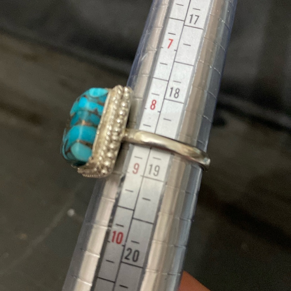 Source Unknown Turquoise And Silver Ring - image 3